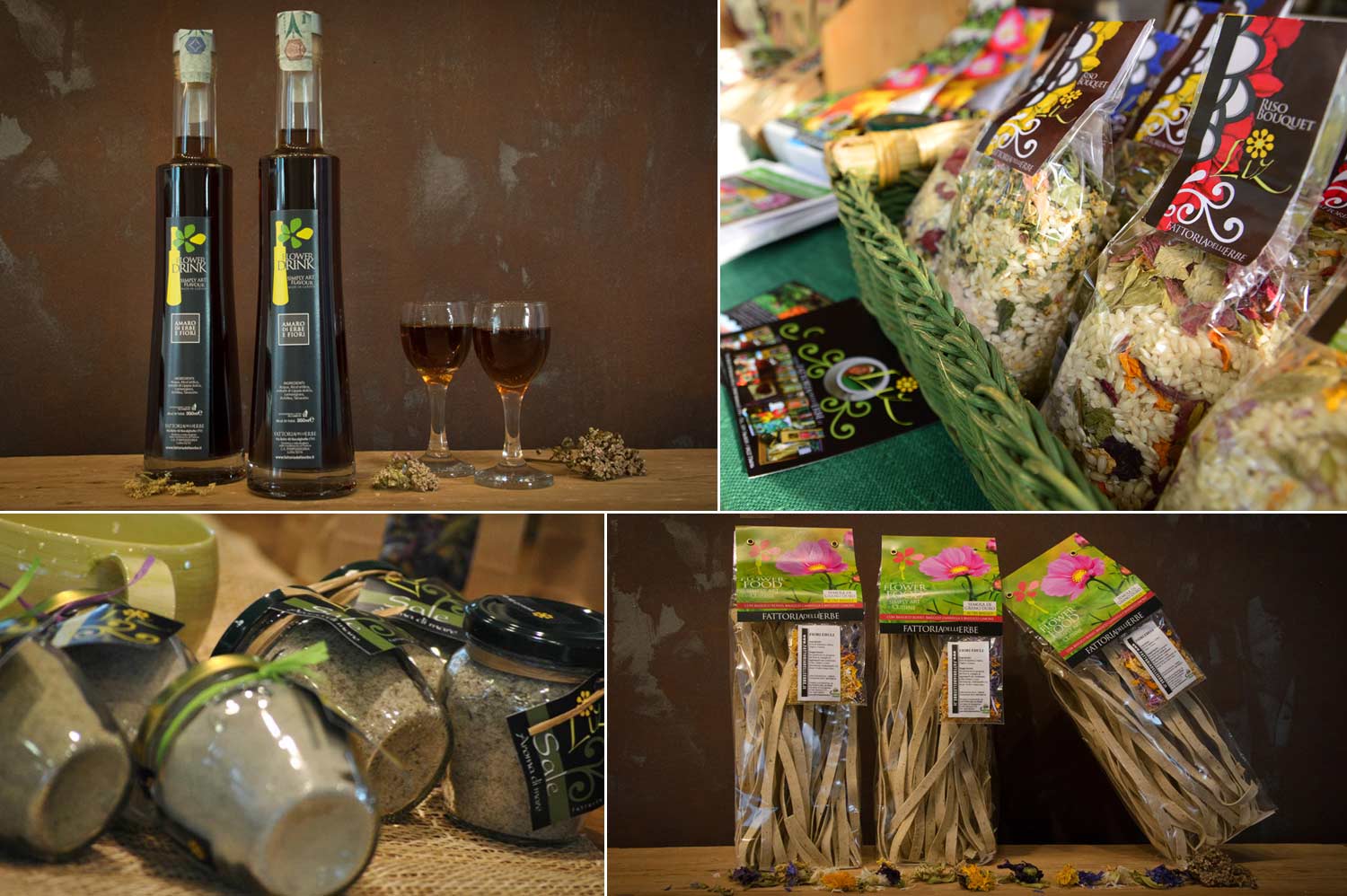 Pasta alle erbe e risotti con fiori Fattoria delle Erbe